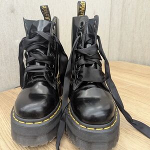 Dr. Martens Glossy Black Combat Boots